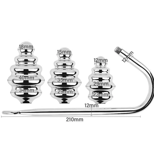 GreatBenefit Set Ribbed 8826 Anal Screw-in Hook 0920